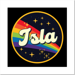 Isla // Rainbow In Space Vintage Style Posters and Art